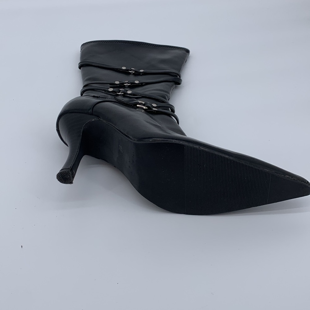 Pointy Black Boots Size 5 - Picture 4 of 8